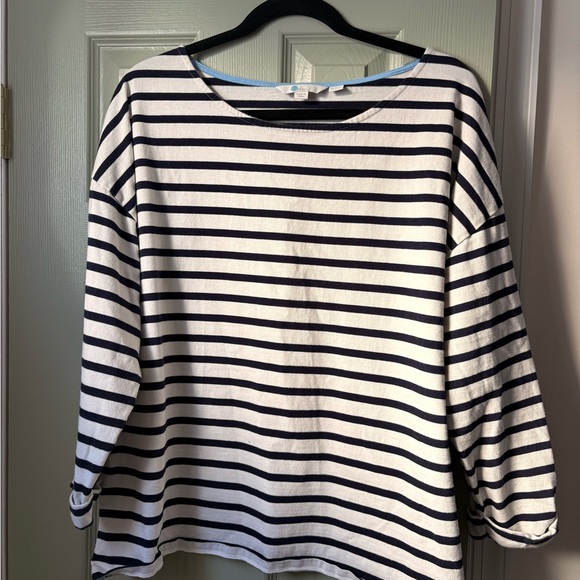 Boden Tops - Boden Navy and White Striped Top